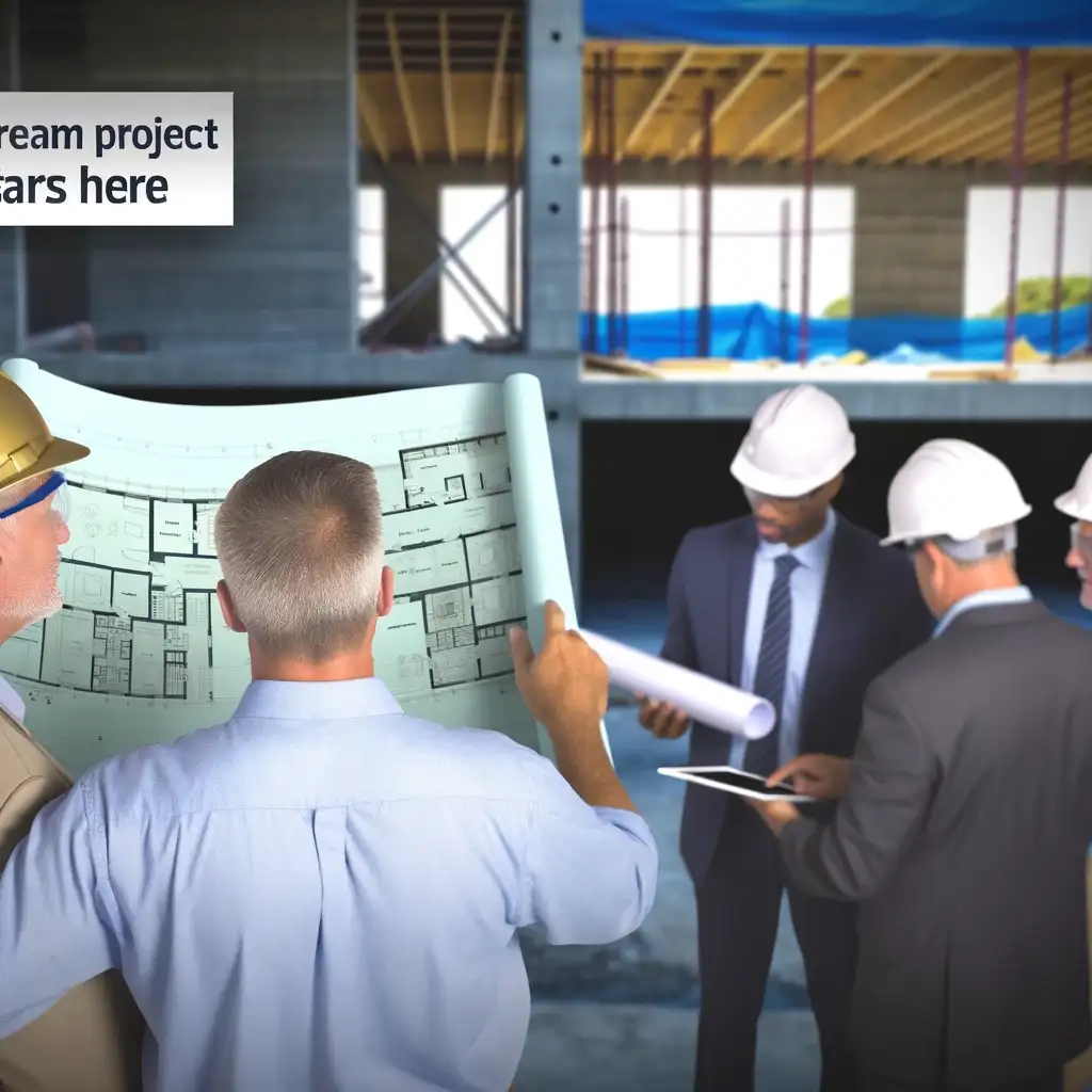 General contractor managing a residential construction project in Bakersfield, California