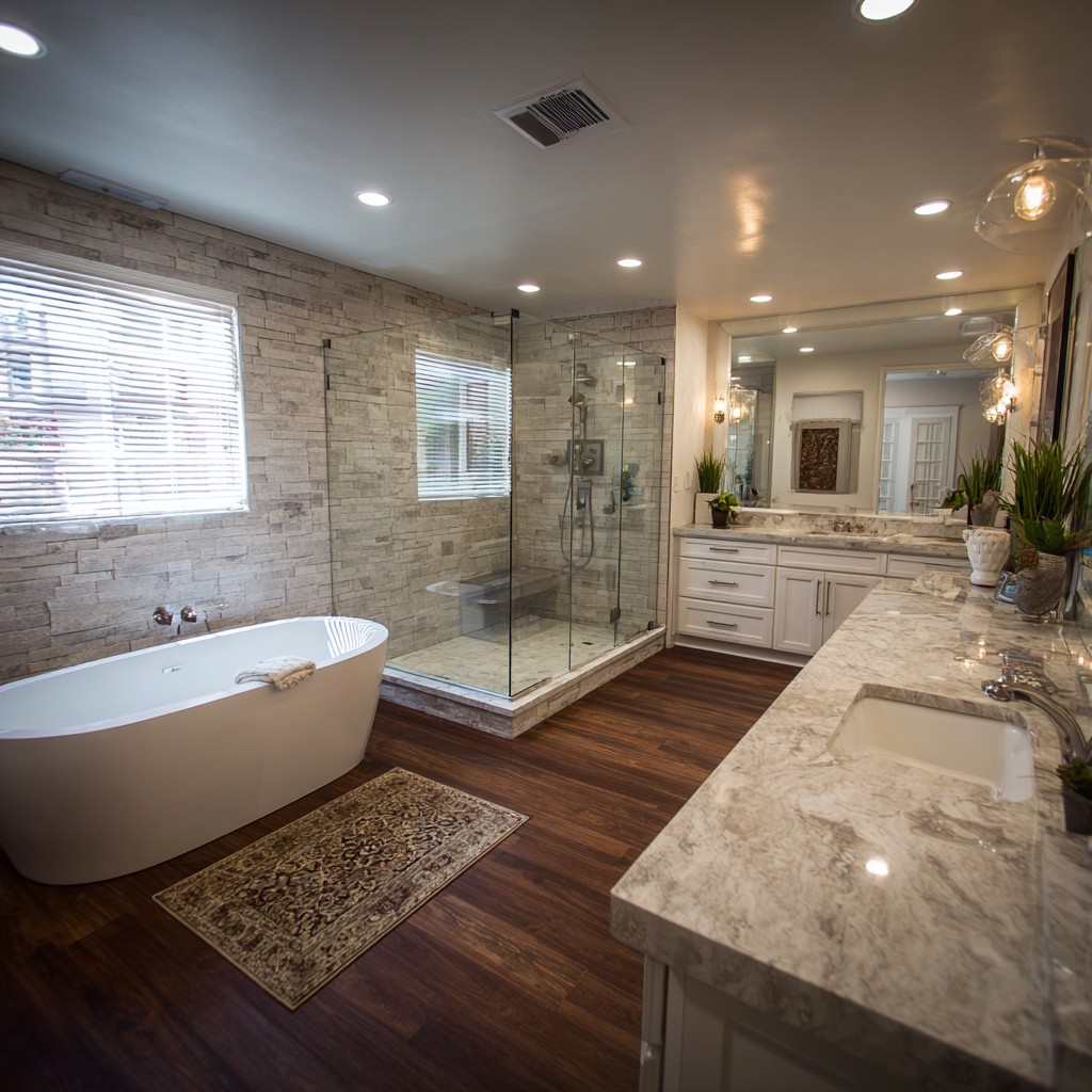 Bathroom remodeling and shower renovation in a Bakersfield, California home