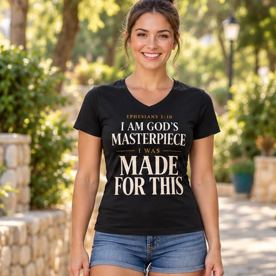 “Made For This” Women’s V-Neck Tee — image 2