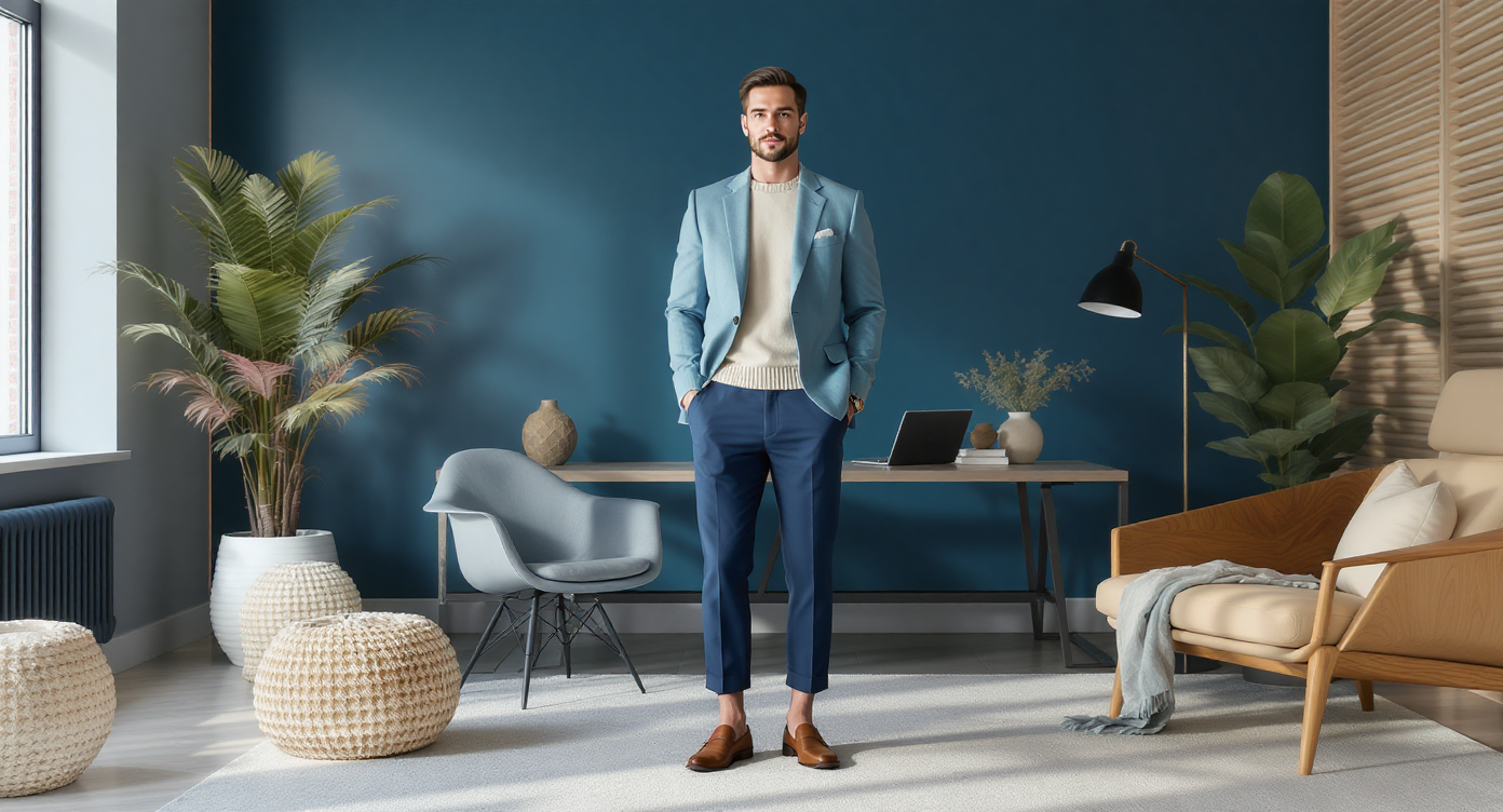 man whose pants are too short