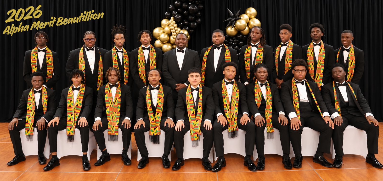 Bryan with the 2026 Alpha Merit Beautillion young men