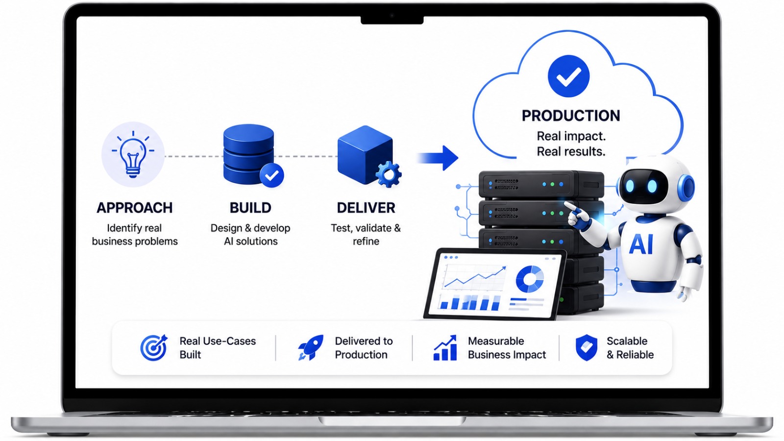 Actionable approach showing live production cloud deployments