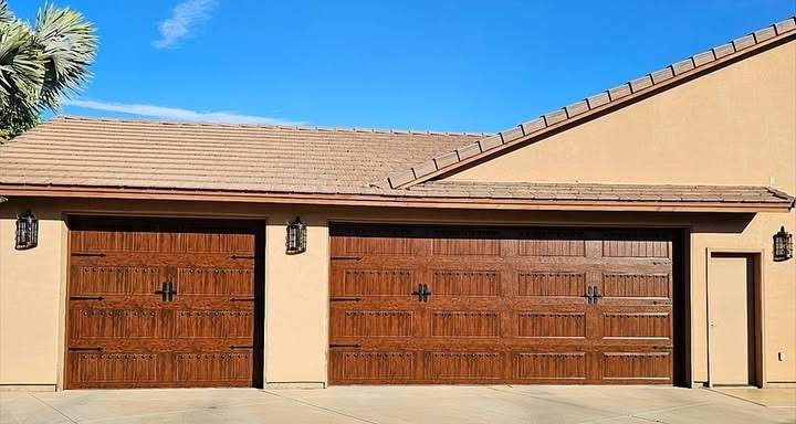 New garage door after installation in Yuma, AZ