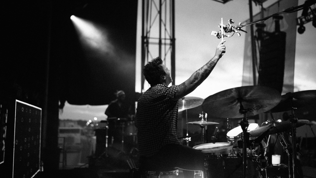 Drummer on stage
