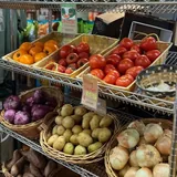Fresh produce shelves at Saxapahaw General Store