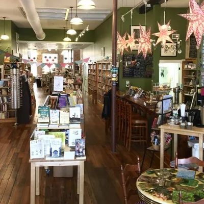 Photo: Scuppernong Books website Bookshelves inside Scuppernong Books in downtown Greensboro (Photo: Scuppernong Books website)