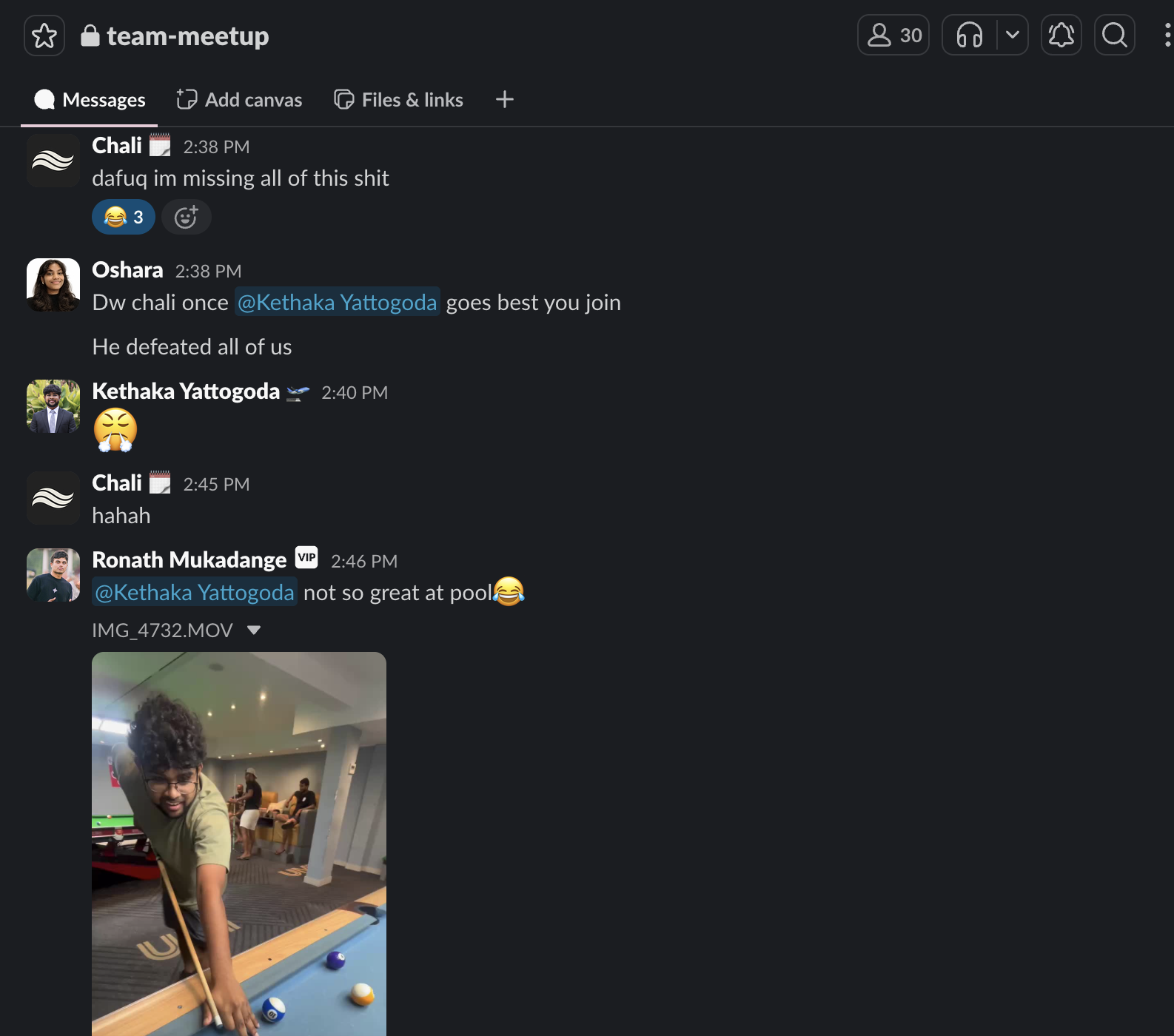 inside the group