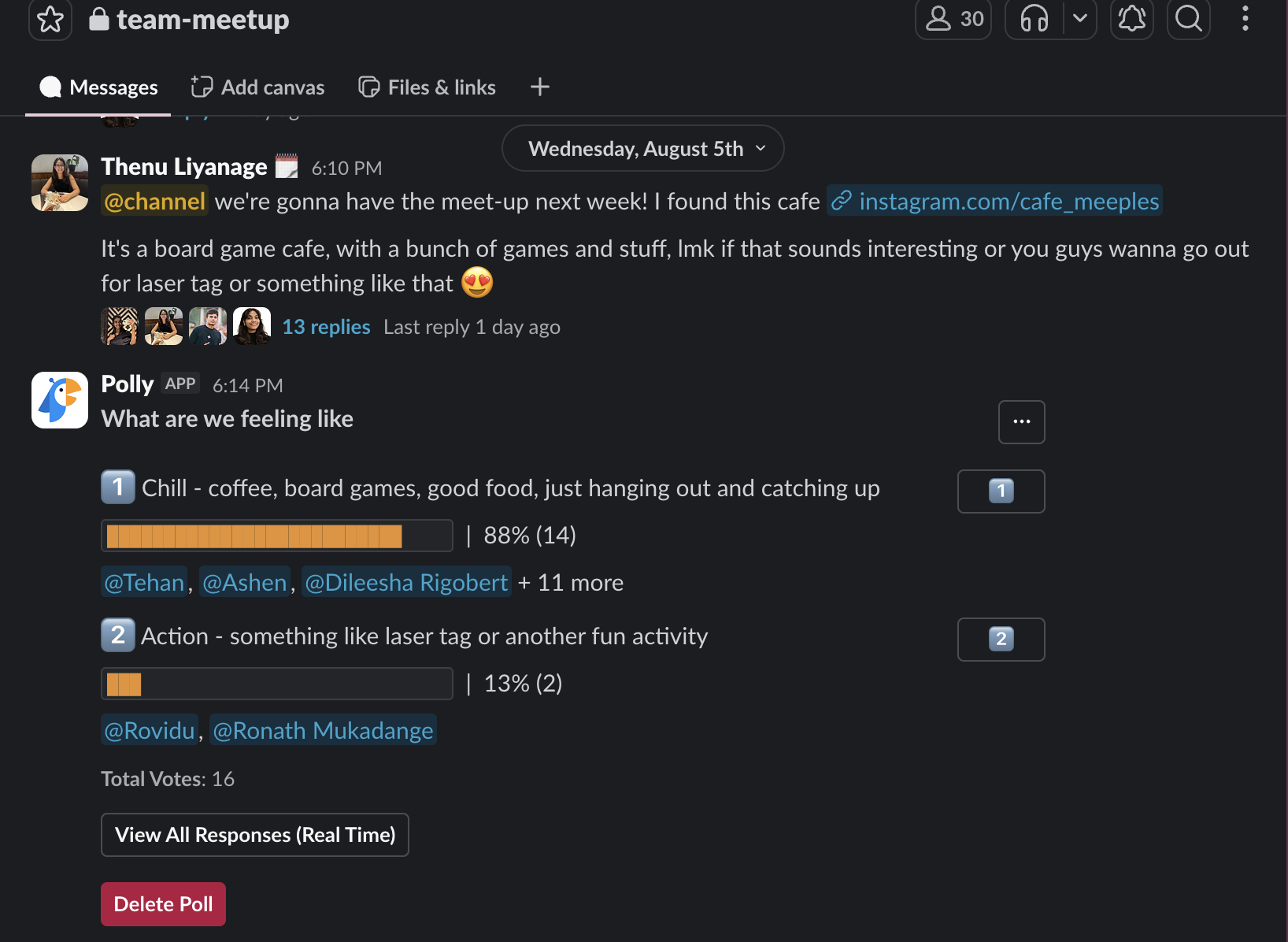 inside the group