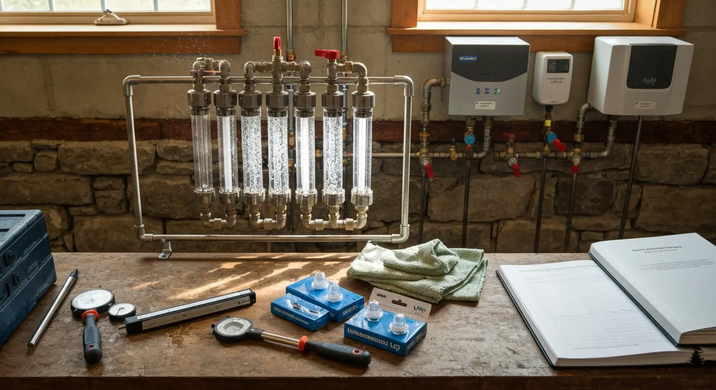 UV water purification system maintenance