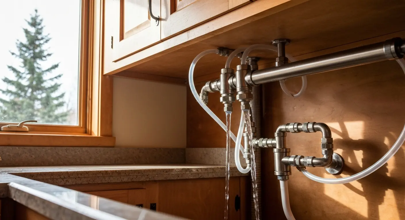 UV water purification system installation