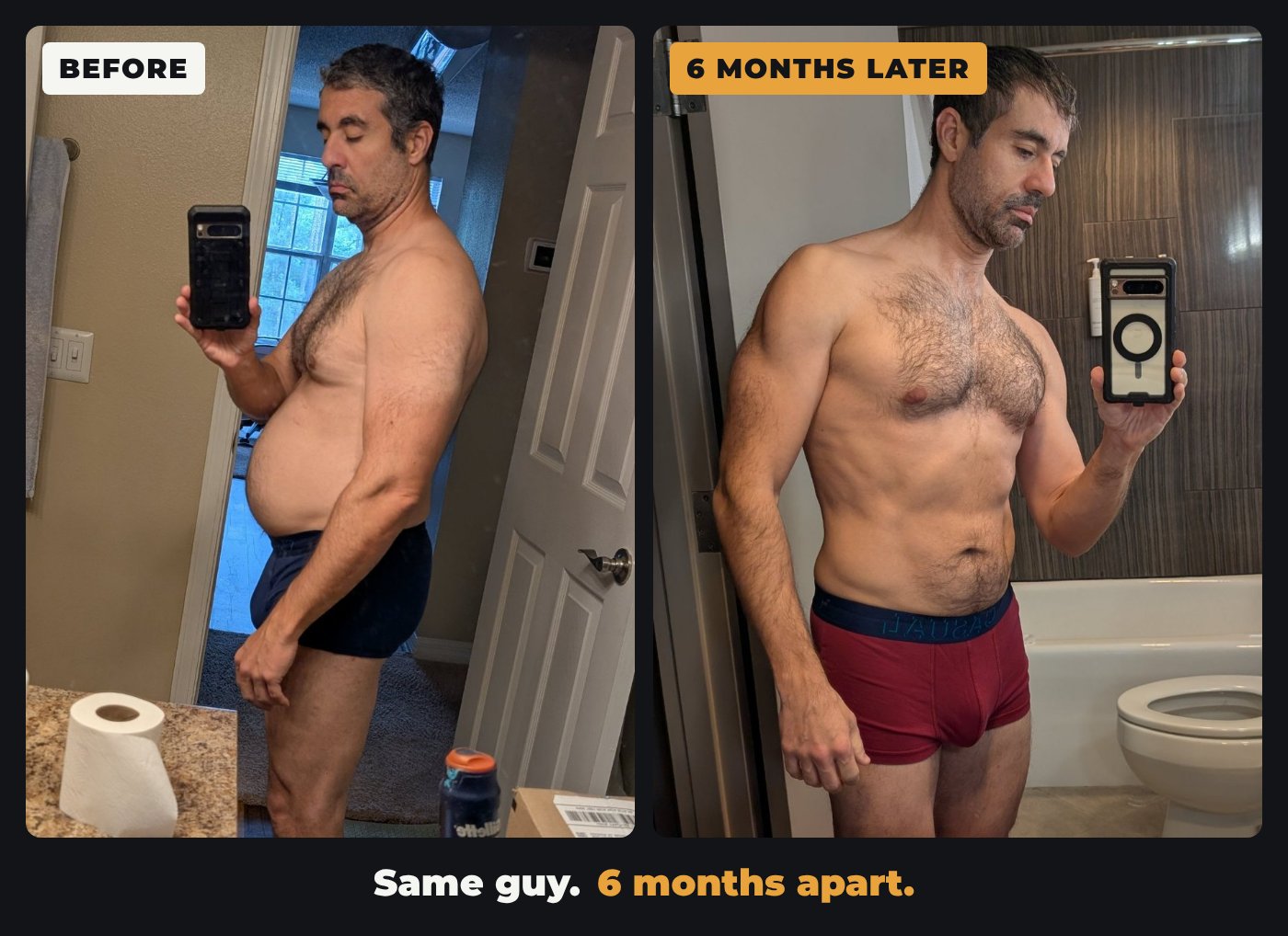 Máni before and 6 months later