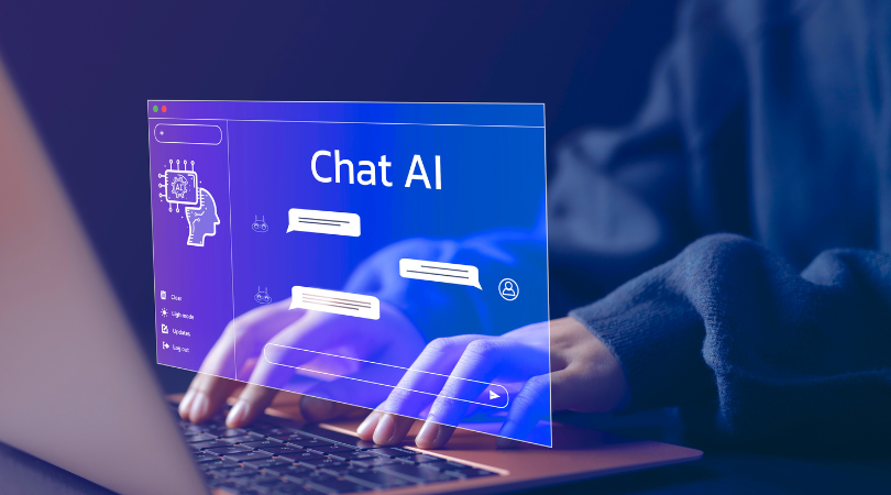 AI chatbot interface on plumbing contractor website