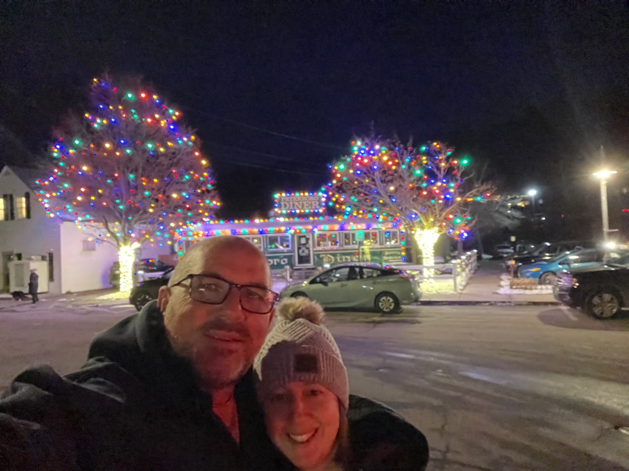 The Peak Lights owner's parents visiting Peterboro Diner during the Christmas season