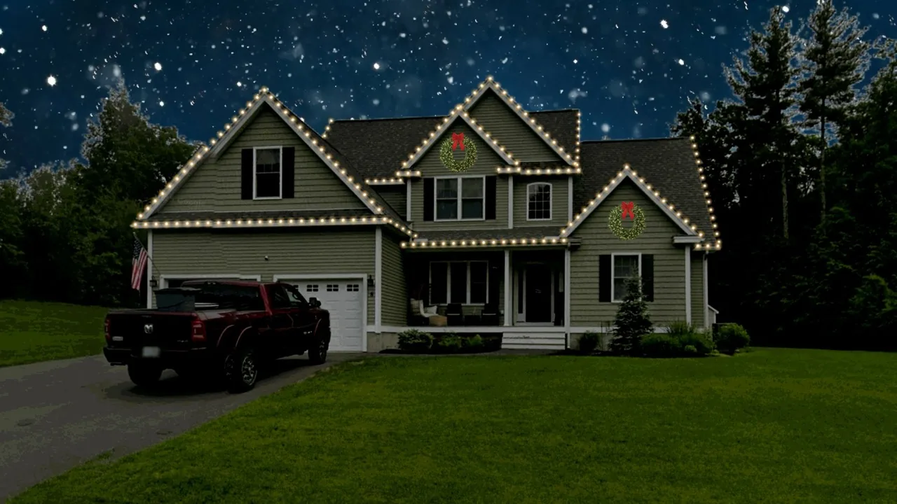 Christmas light design visualization for a green home