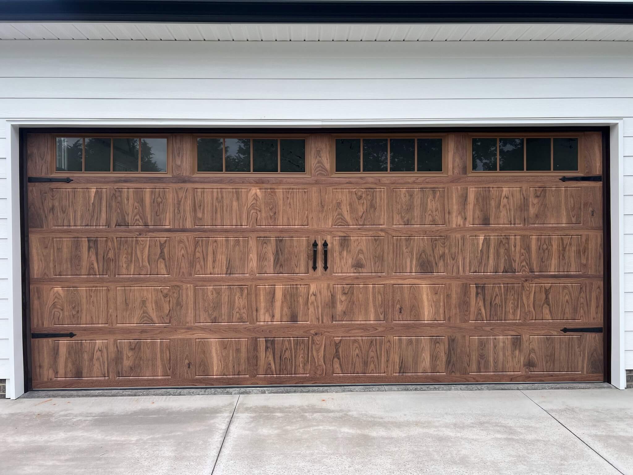 New carriage style garage door installation in Mint Hill NC