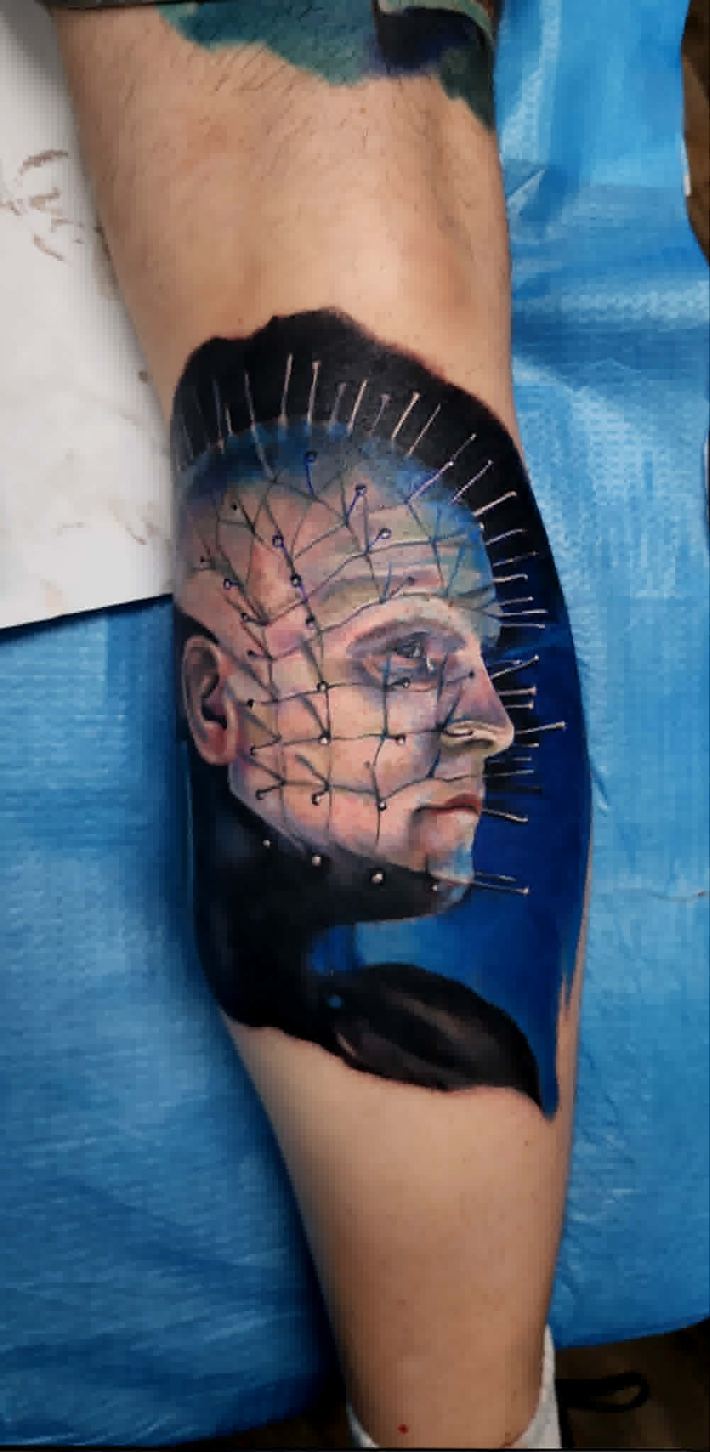 Color Pinhead Hellraiser tattoo