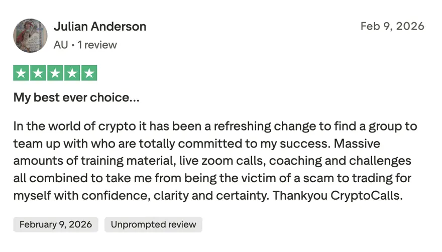 Trustpilot review from Julian Anderson: from scam victim to trading with confidence