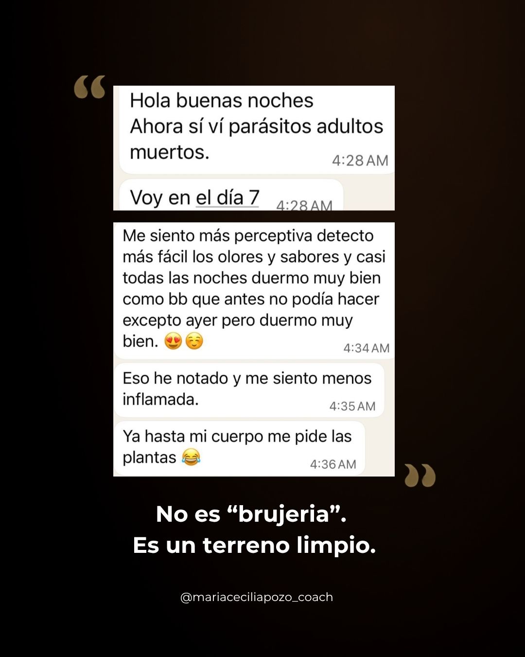 Testimonio de una mujer en proceso