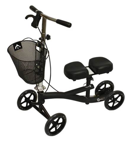Knee scooter with basket