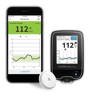 CGM sensor and receiver device