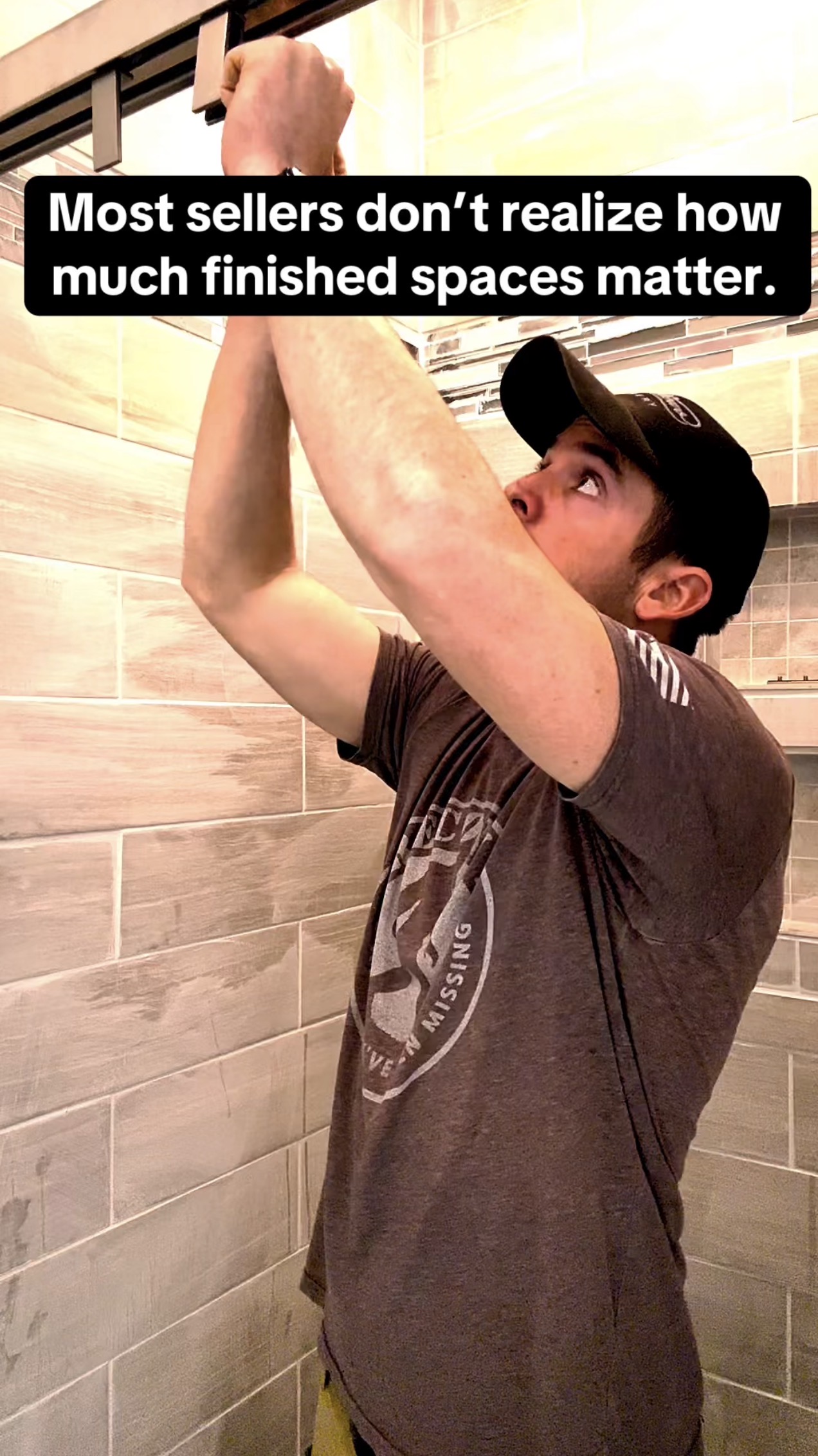 Bathroom with glass shower door showing small home improvement that increases property value and buyer perception