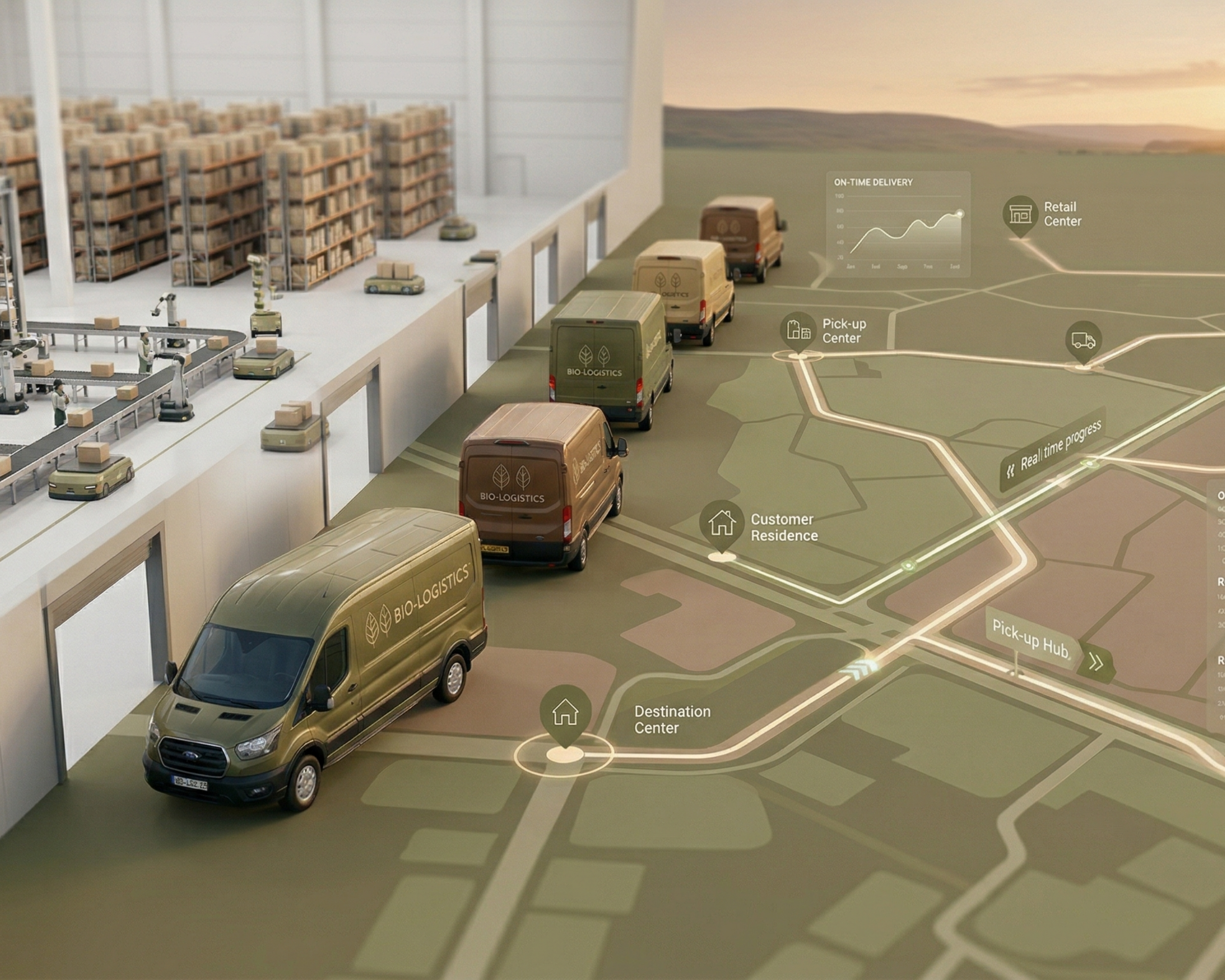 Real-time delivery tracking on laptop and mobile