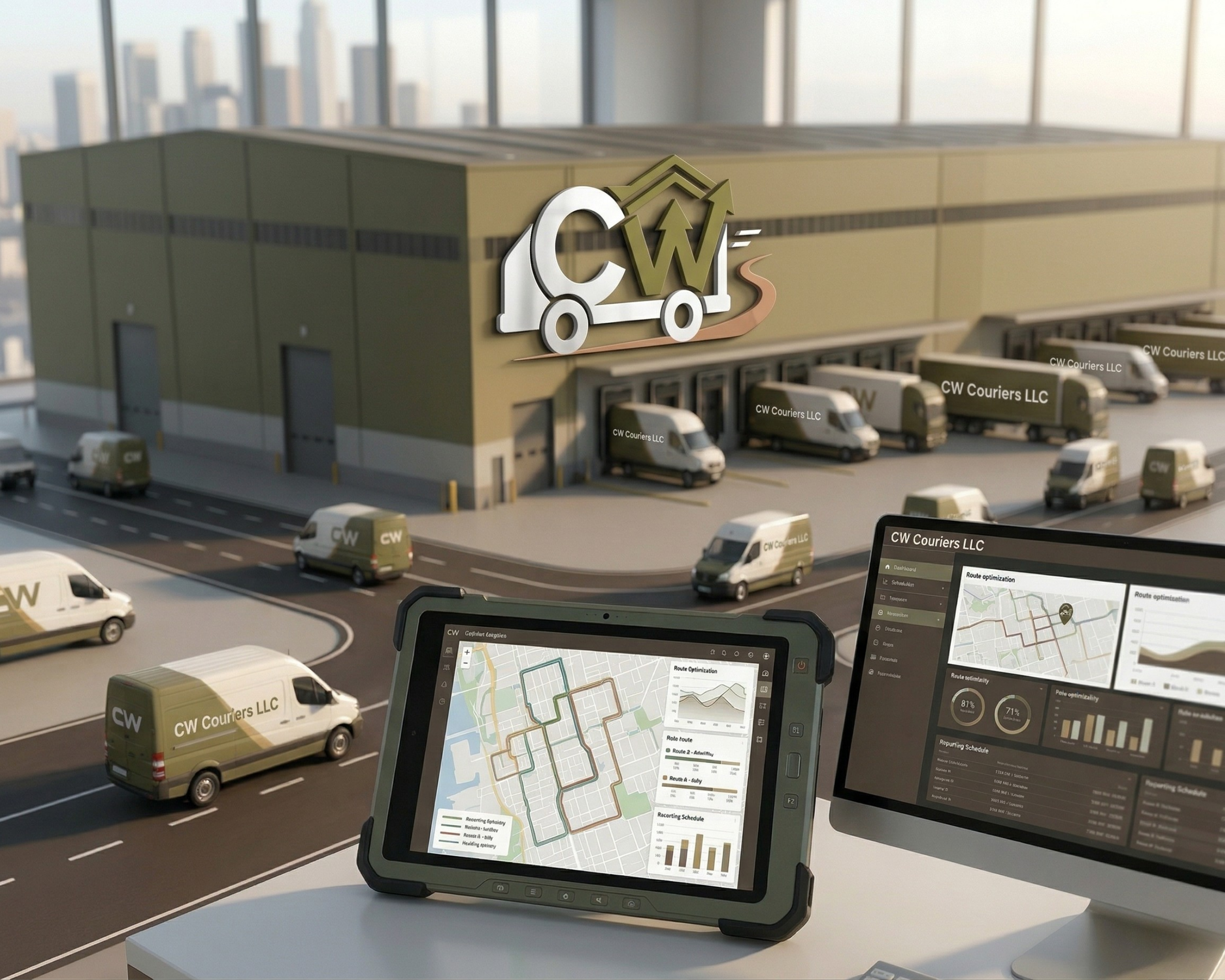 Real-time delivery tracking on laptop and mobile