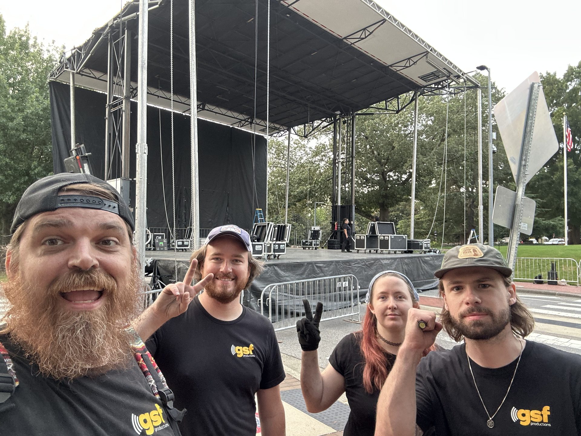GSF Productions Team in front of stage truck