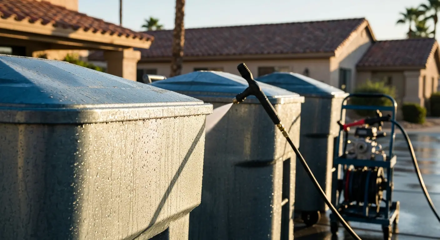 Trash bin cleaning service in La Quinta