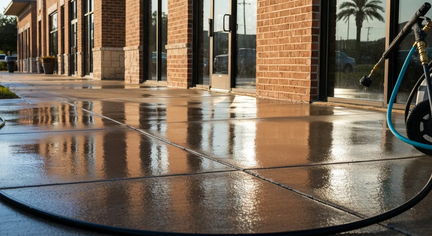 Commercial sidewalk cleaning Beaumont