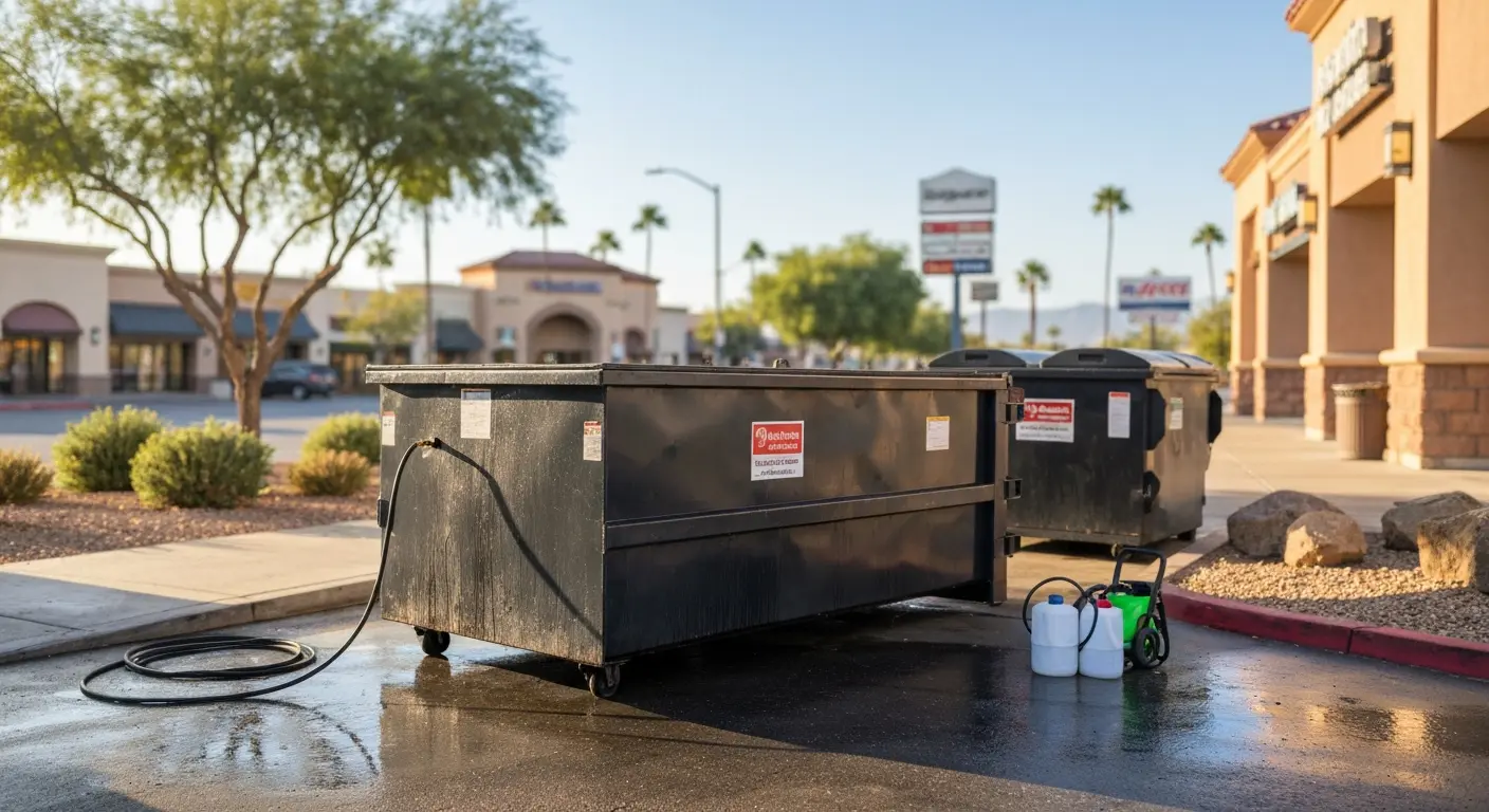 Commercial dumpster cleaning