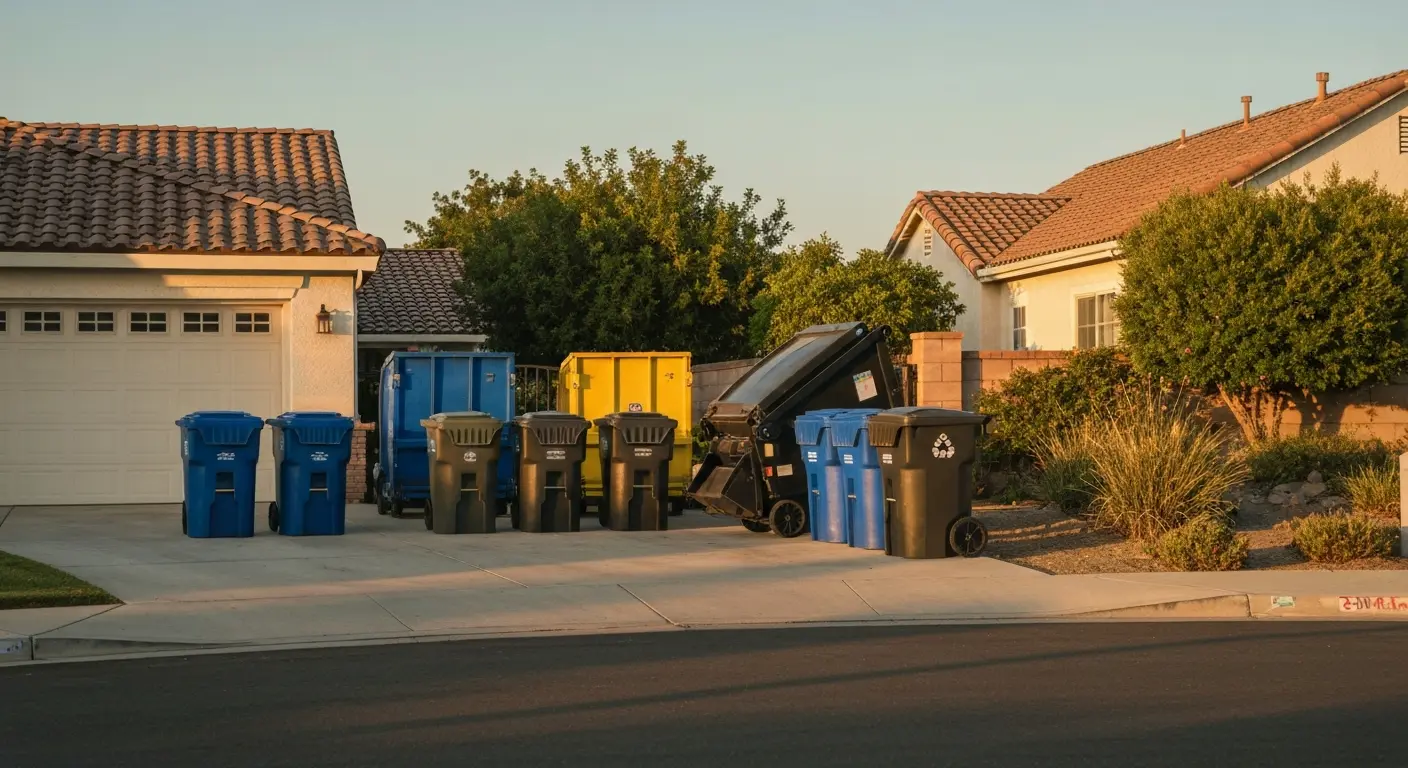 Professional waste service team