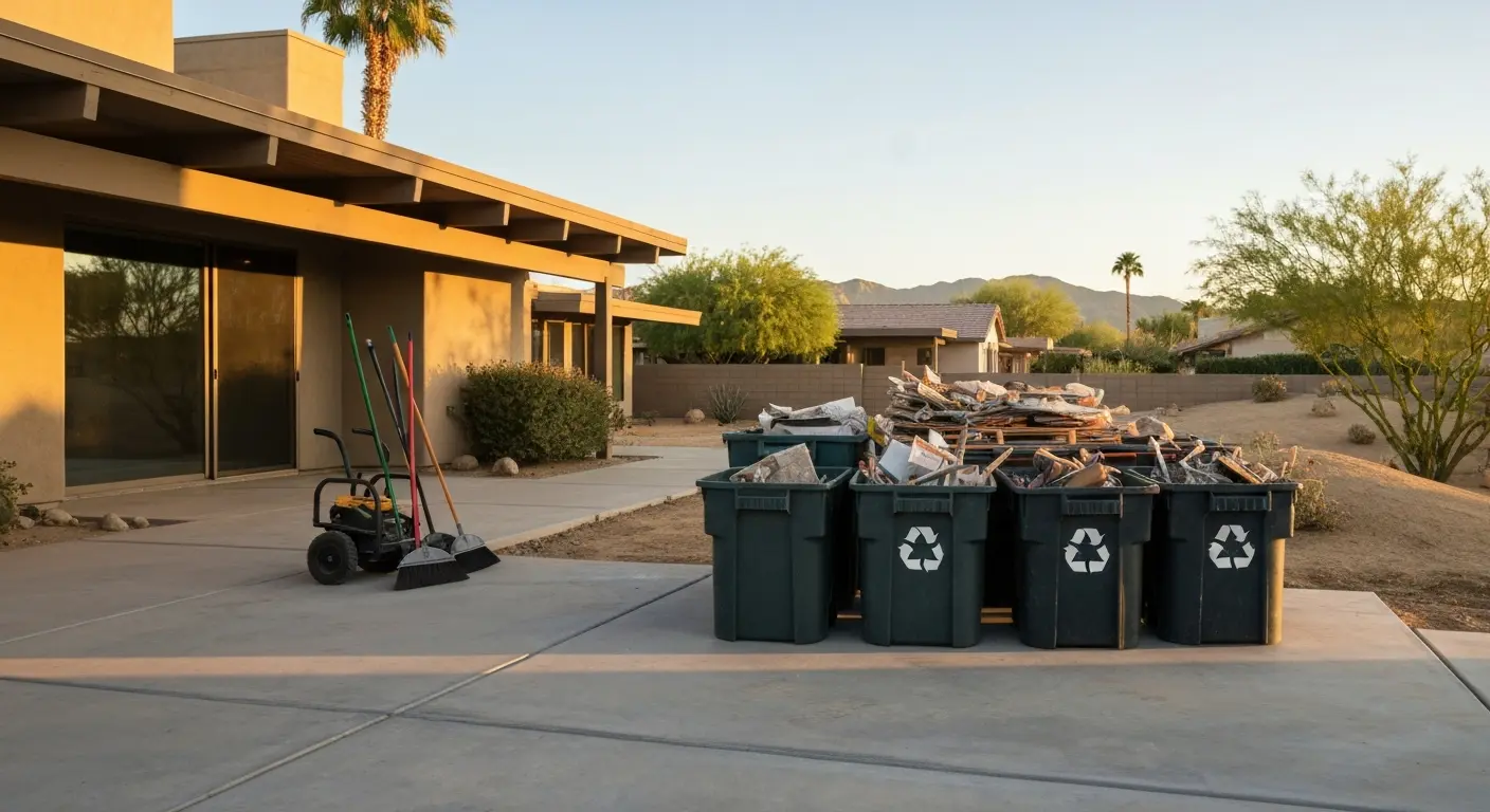 Construction debris removal service