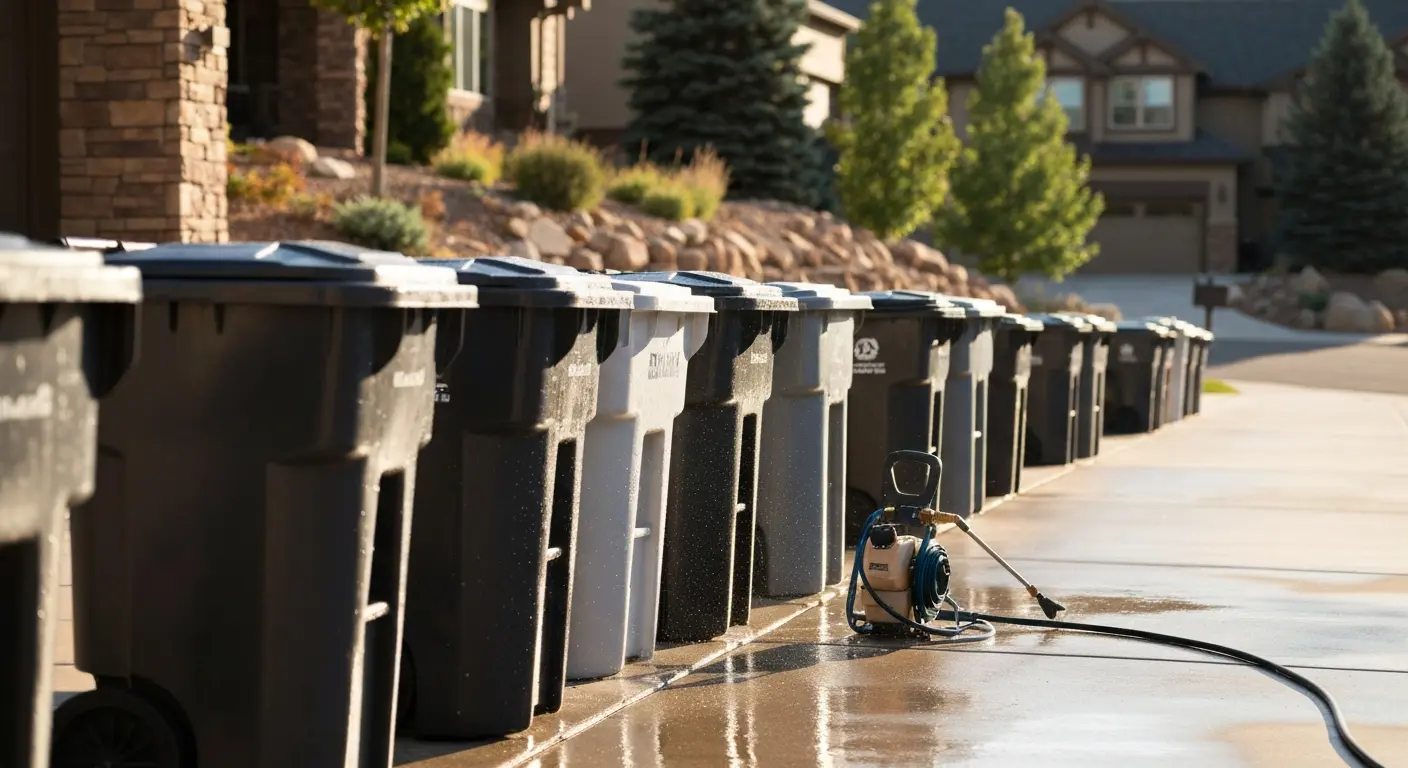 Trash bin cleaning service