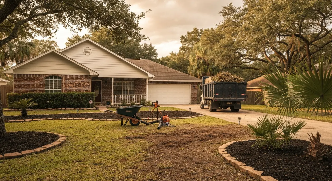Landscaping debris removal