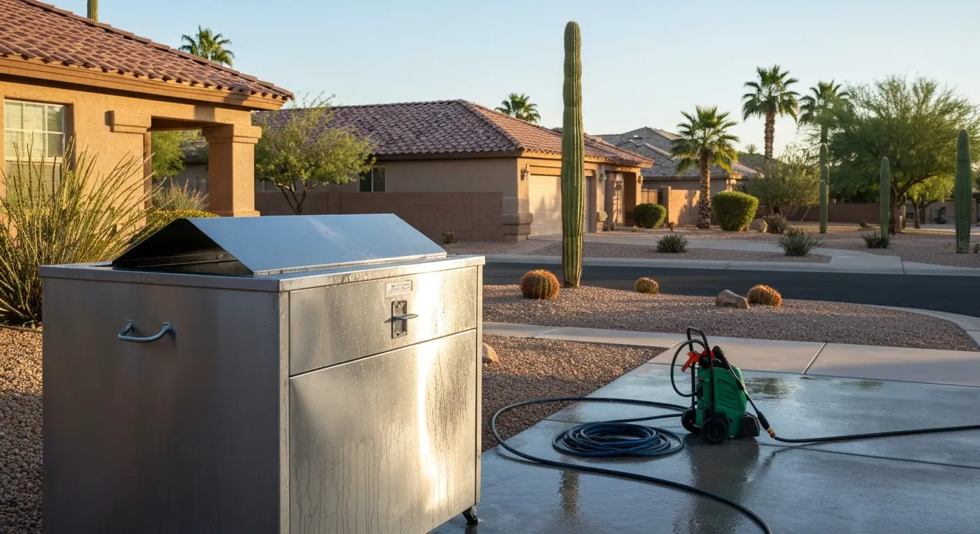 Trash bin cleaning service