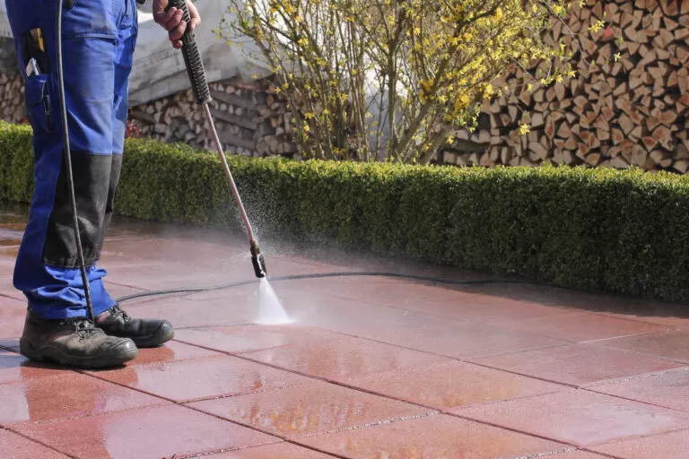 Professional patio pressure washing in Rhode Island