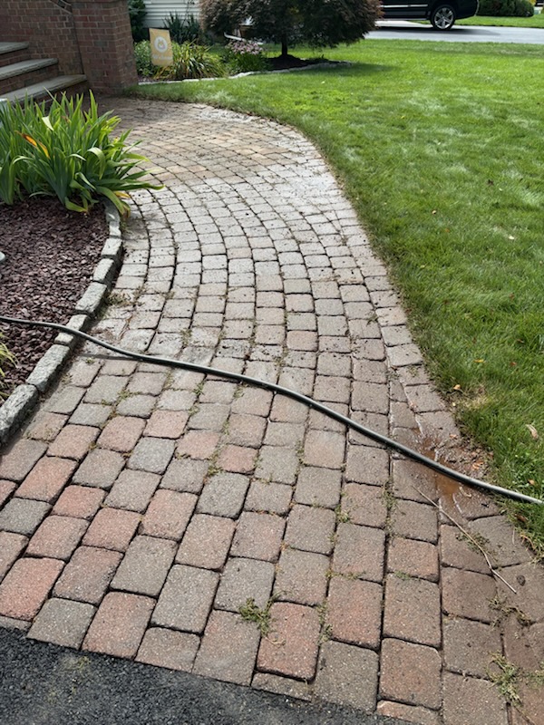Soaked & Soaped Power Washing before cleaning — Rhode Island