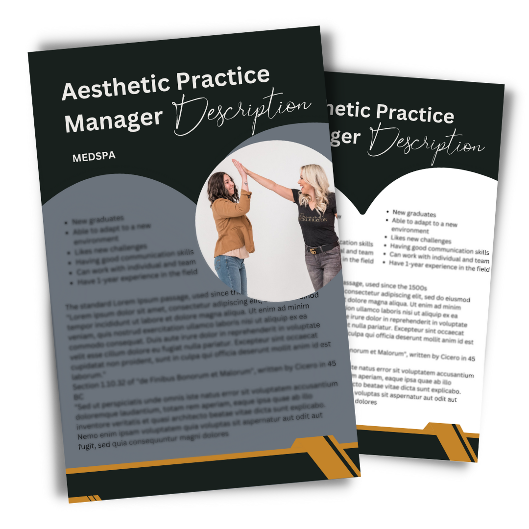 train my aesthetic practice manager