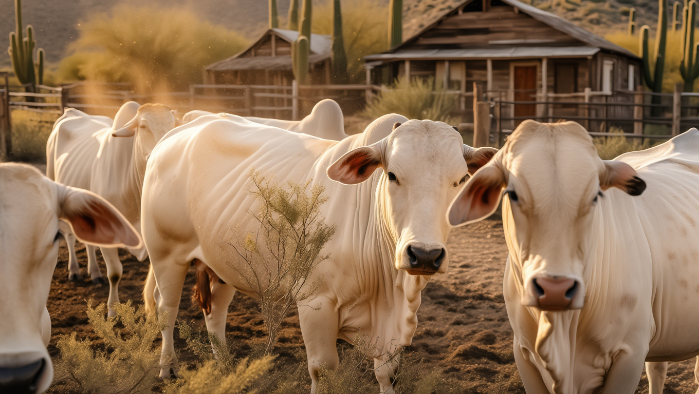 Paisaje sonorense con ganado