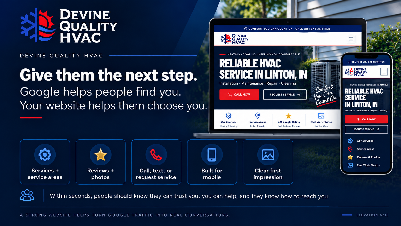 Devine Quality HVAC website project