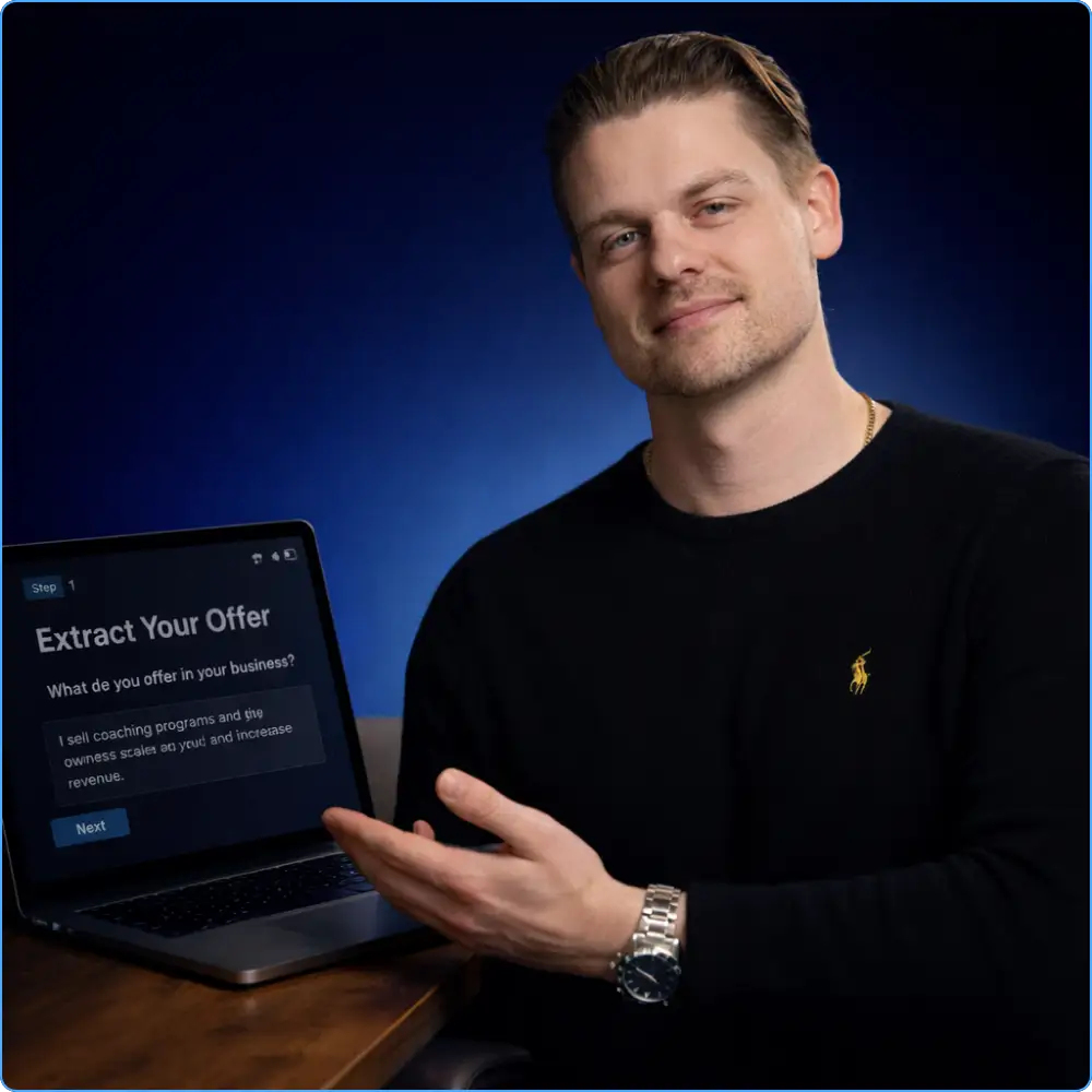 Miles demonstrating the extract your offer ai