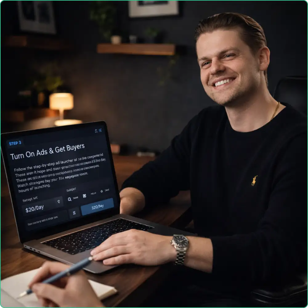 Miles demonstrating the Ads & Get Paid Step