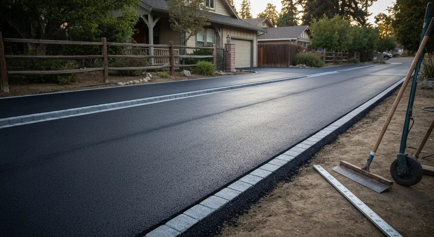 Residential driveway paving