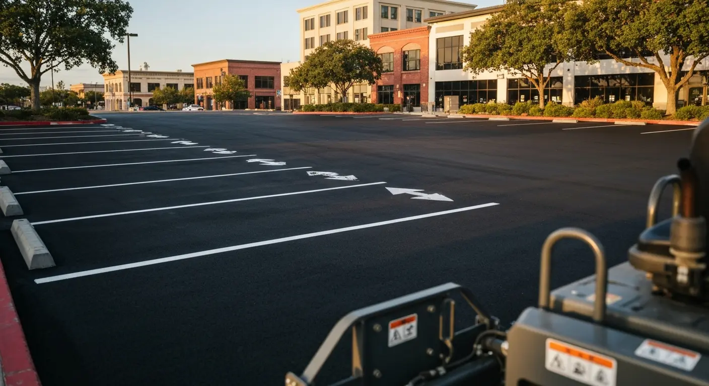 Commercial parking lot paving