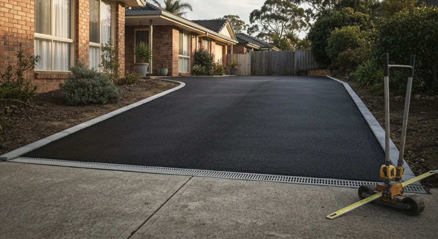 Residential driveway paving project