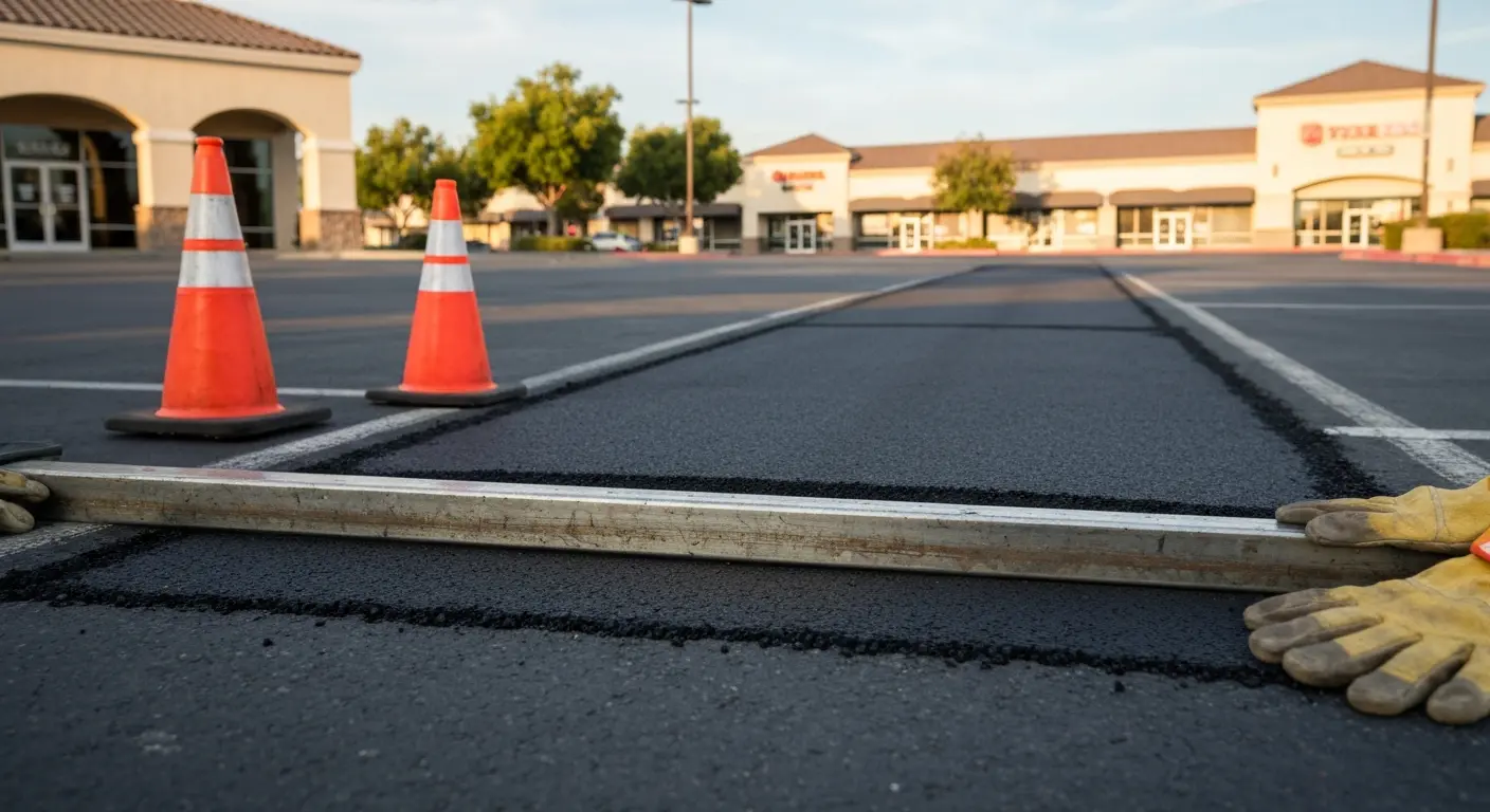 Pothole repair work