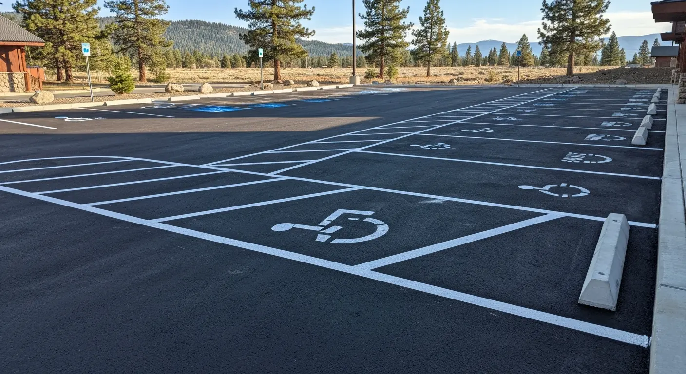 Commercial parking lot asphalt