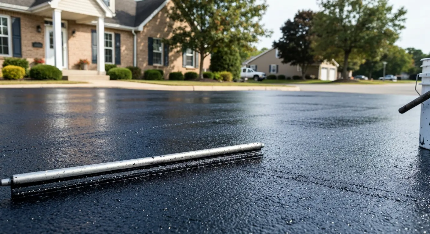 Sealcoated asphalt surface