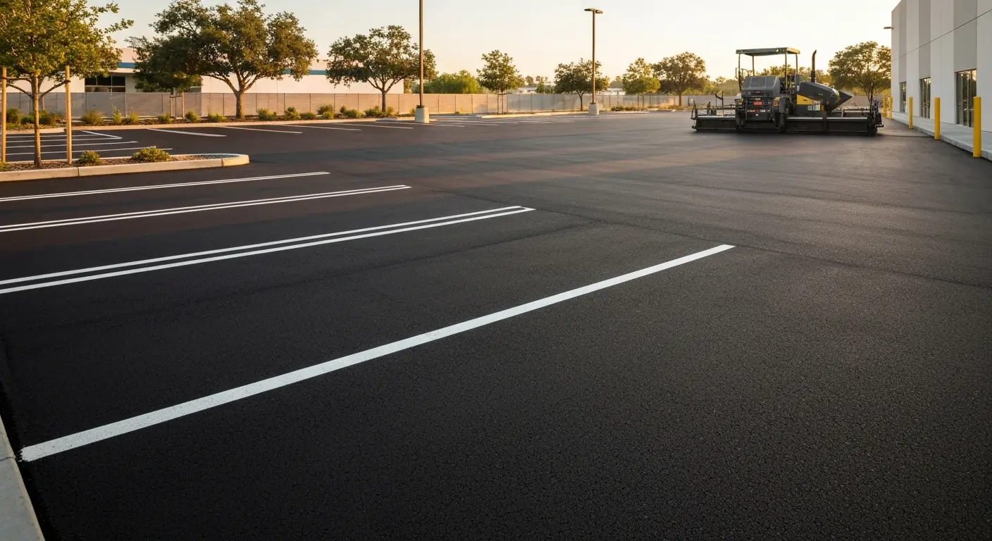 Commercial asphalt paving